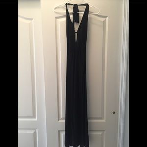 Formal black halter dress